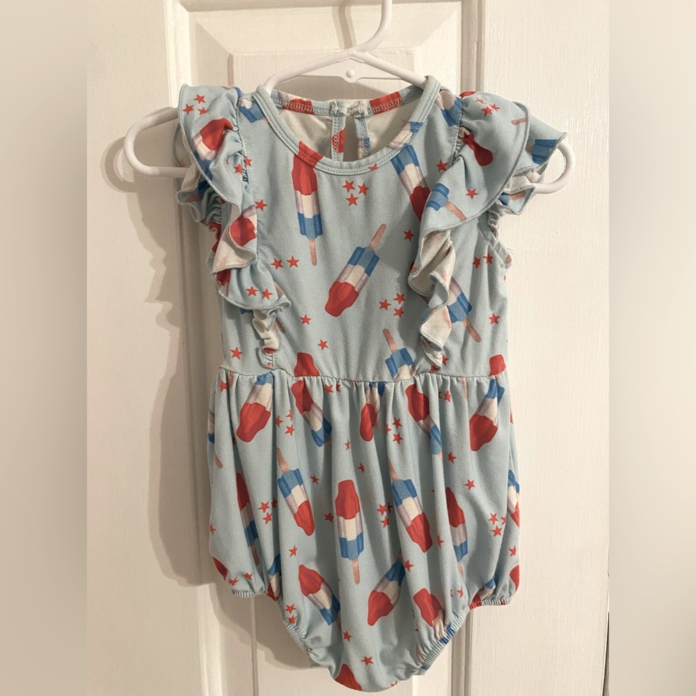 Caden Lane Patriotic Pops Bubble Romper